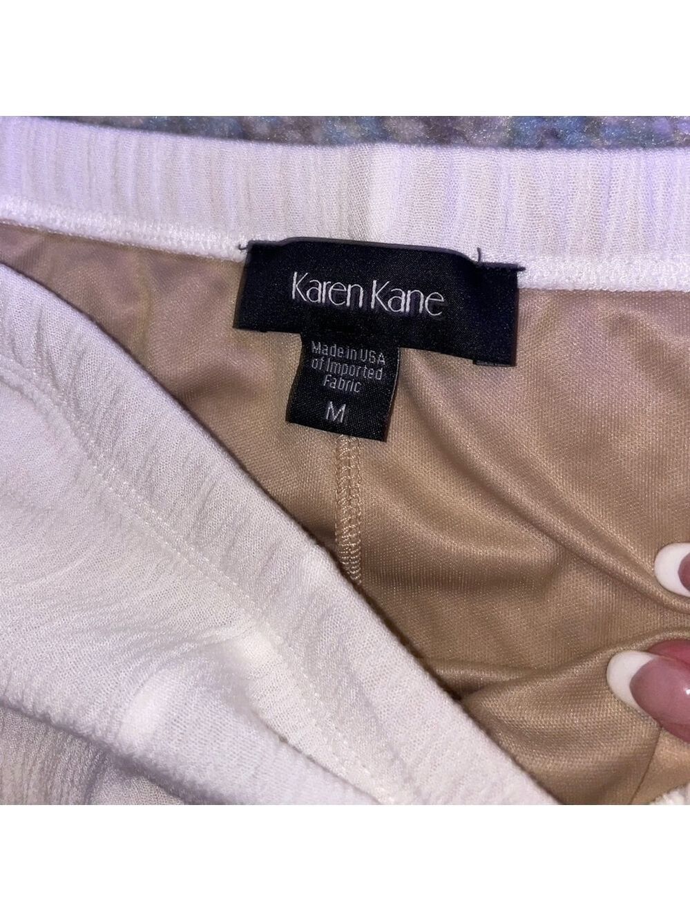 Karen Kane White Maxi Skirt Women Medium Boho Festival - Picture 4 of 13